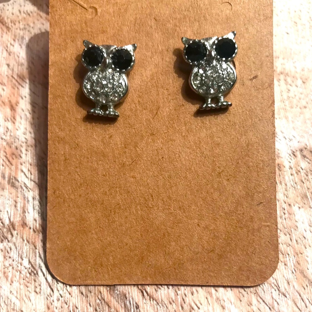 Crystal Owl Earrings